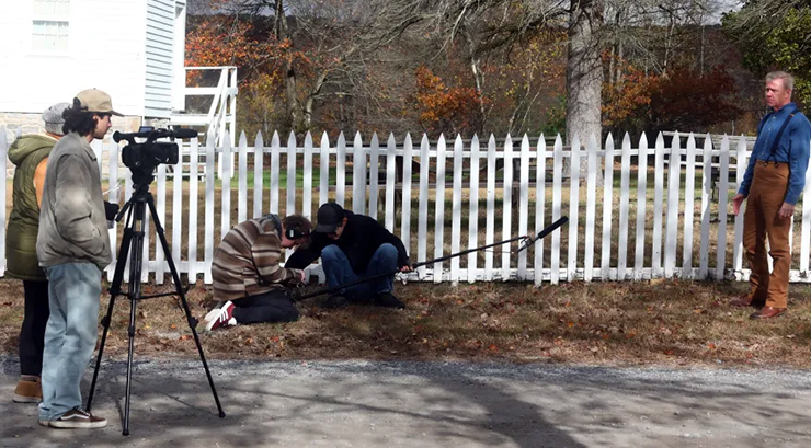 Students filming movie