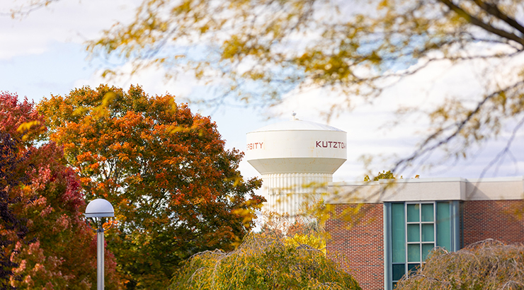 Kutztown University Fall trees and Water Tower