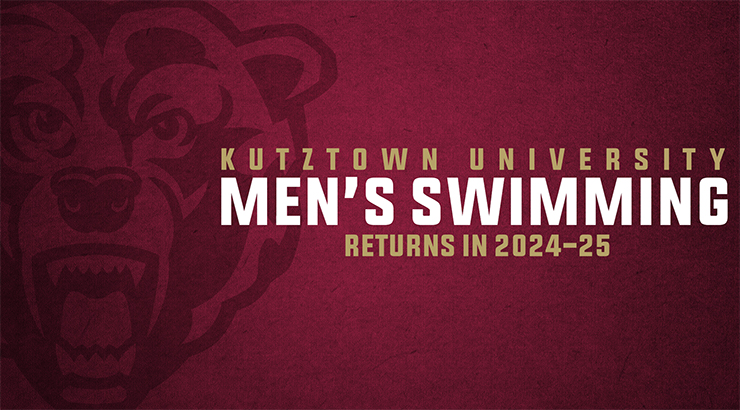 Kutztown Men's Swimming text announcement