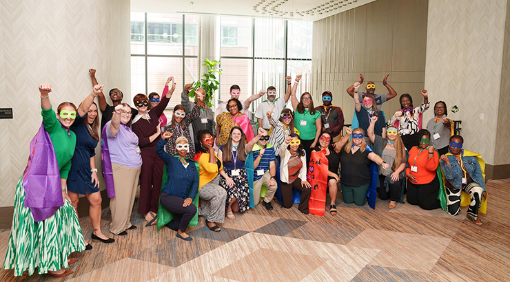 people dressed in Halloween costumes