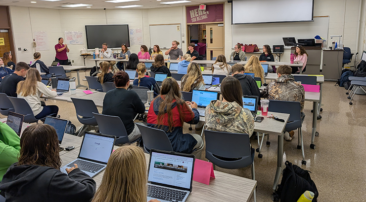 students in classroom