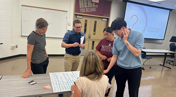 Group working at table