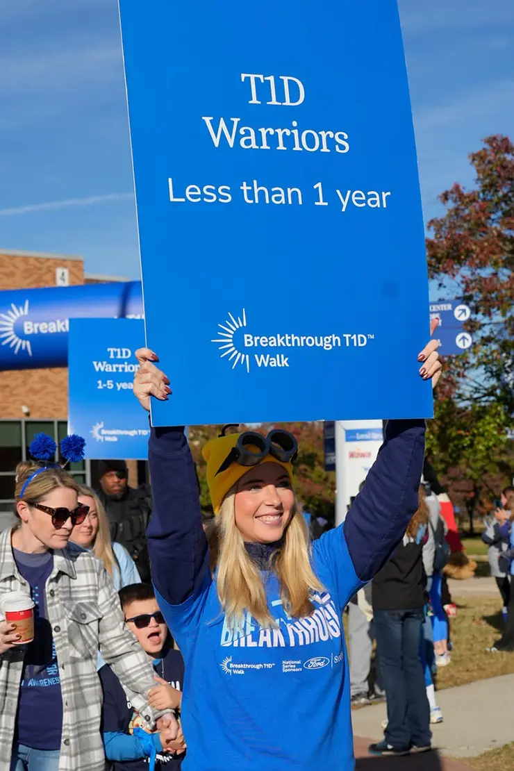 Morgan Harrar at a T1D event