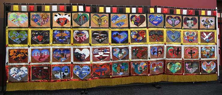 Healing Arts "Anti-Gun Violence: The Power of Love" Banner on display in the MSU from Feb. 22-March 4.