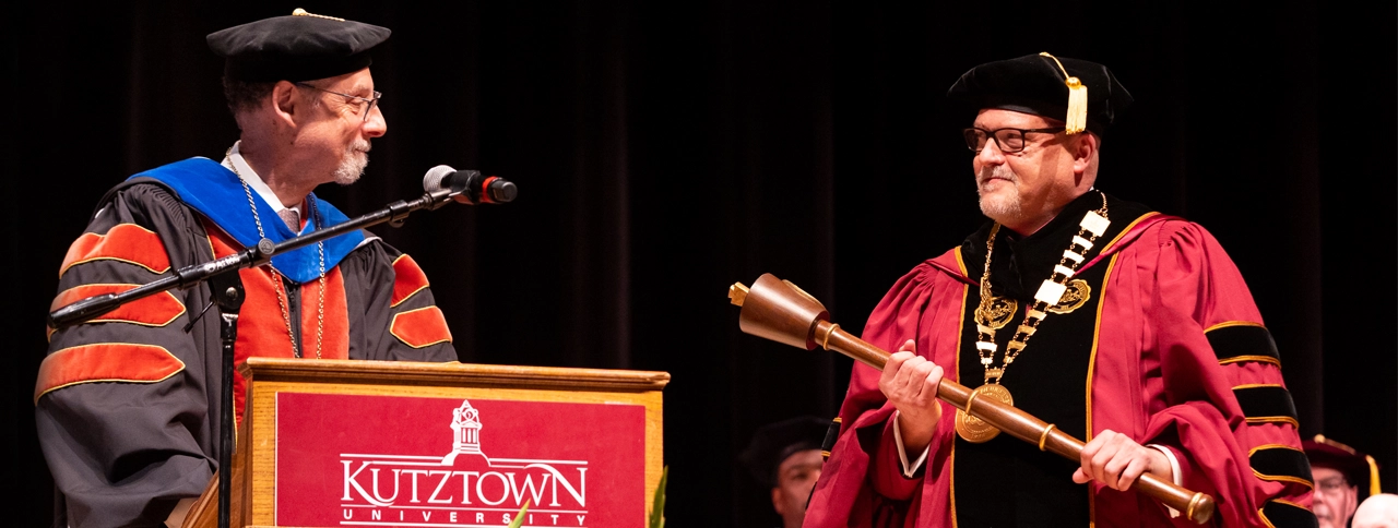 Dr. Philip Cavalier inaugurated by PASSHE Chancellor Dr. Christopher Fiorentino