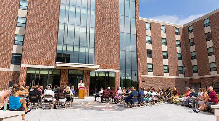 The K.U. Community gathered in summer 2026 to officially re-open Johnson Hall