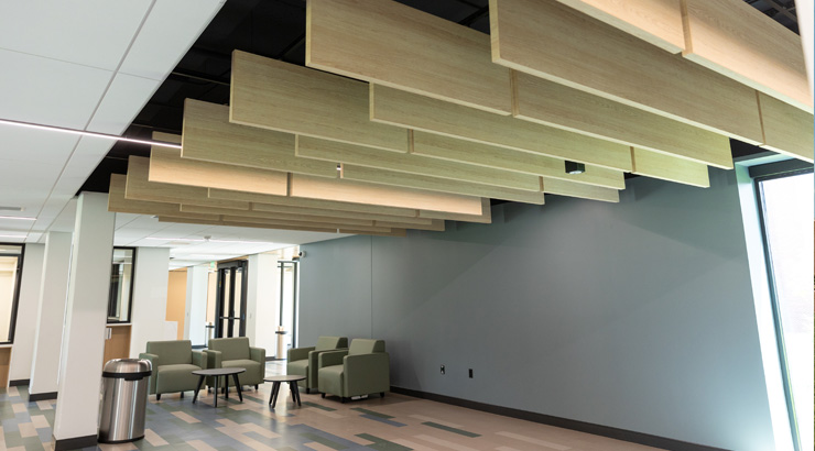 lobby of the remodeled Johnson Hall