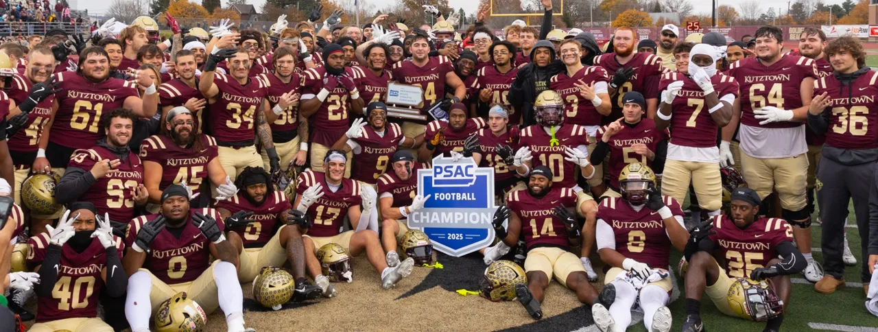 Kutztown Football celebrates winning 2025 PSAC Championship