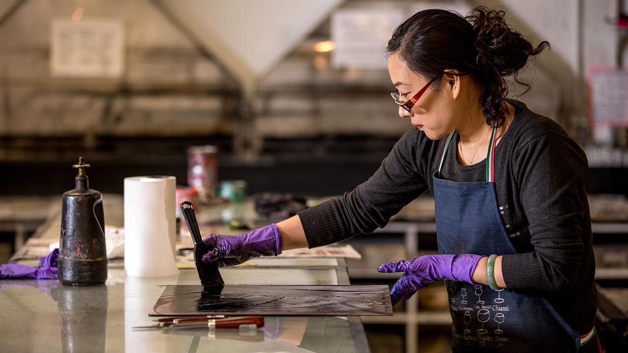 Female Faculty art creation