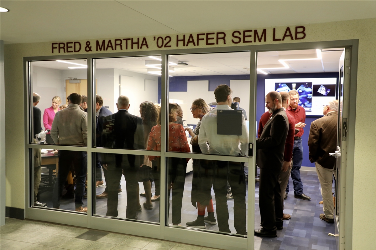 Fred and Martha Hafer SEM lab main entrance 